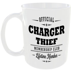 Official Charger Thief Membership Club Funny Ceramic Mug Tech Geek Office Gift