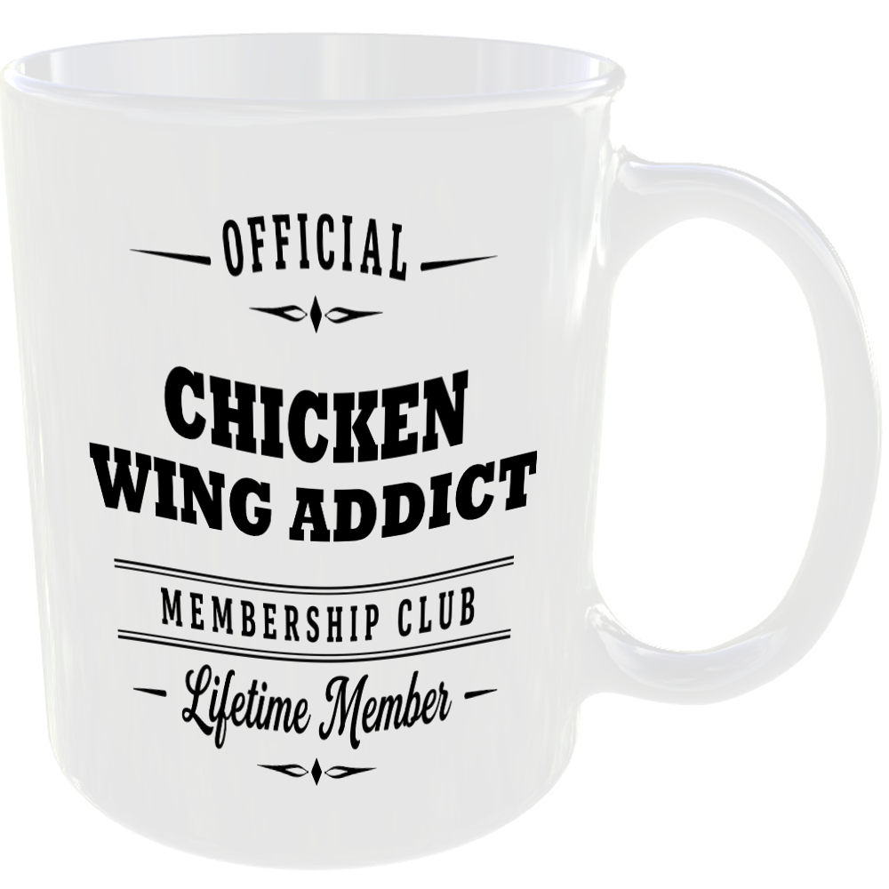 Official Chicken Wing Addict Membership Club Funny Ceramic Mug Foodie Kitchen - Image 2