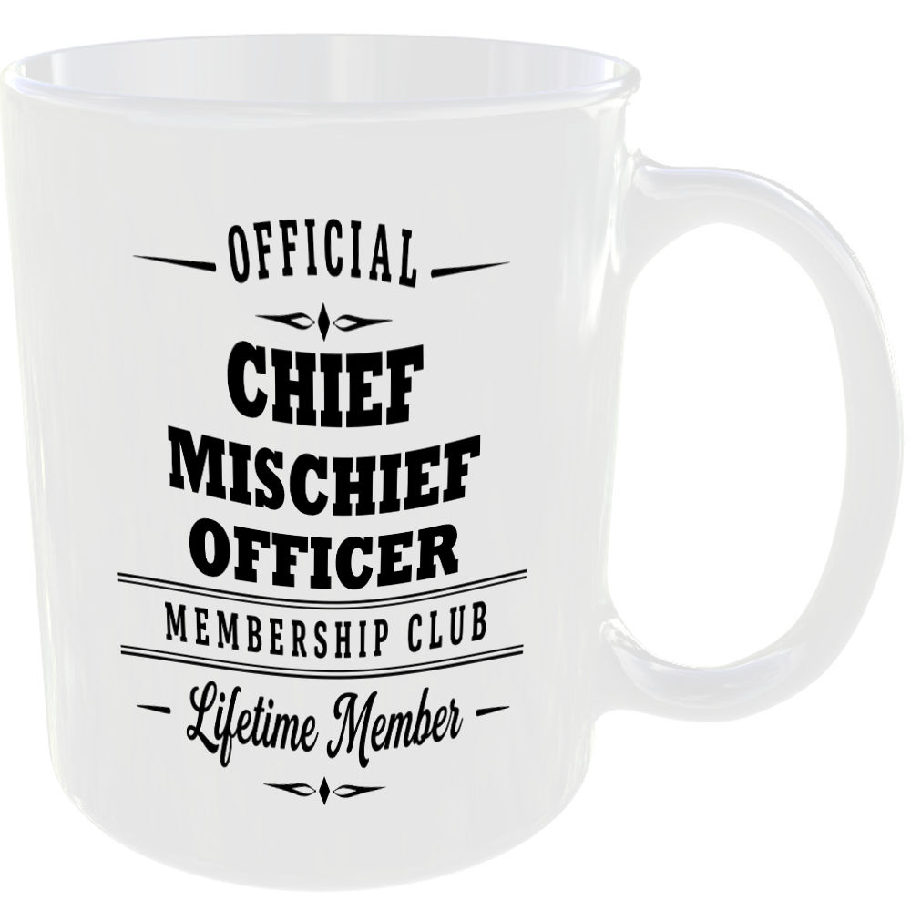 Official Chief Mischief Officer Membership Club Funny Ceramic Mug Banter Cheeky - Image 2