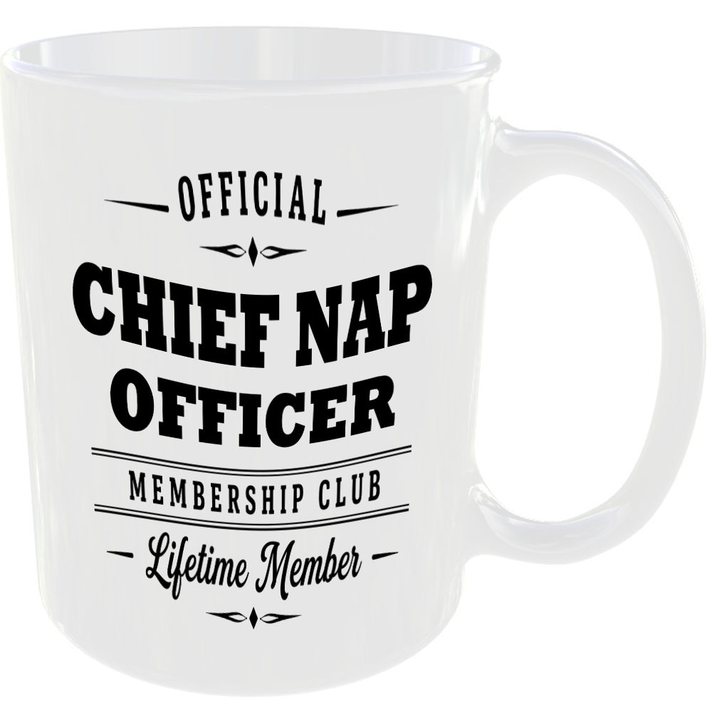 Official Chief Nap Officer Membership Club Funny Ceramic Mug Banter Cheeky Gift - Image 2