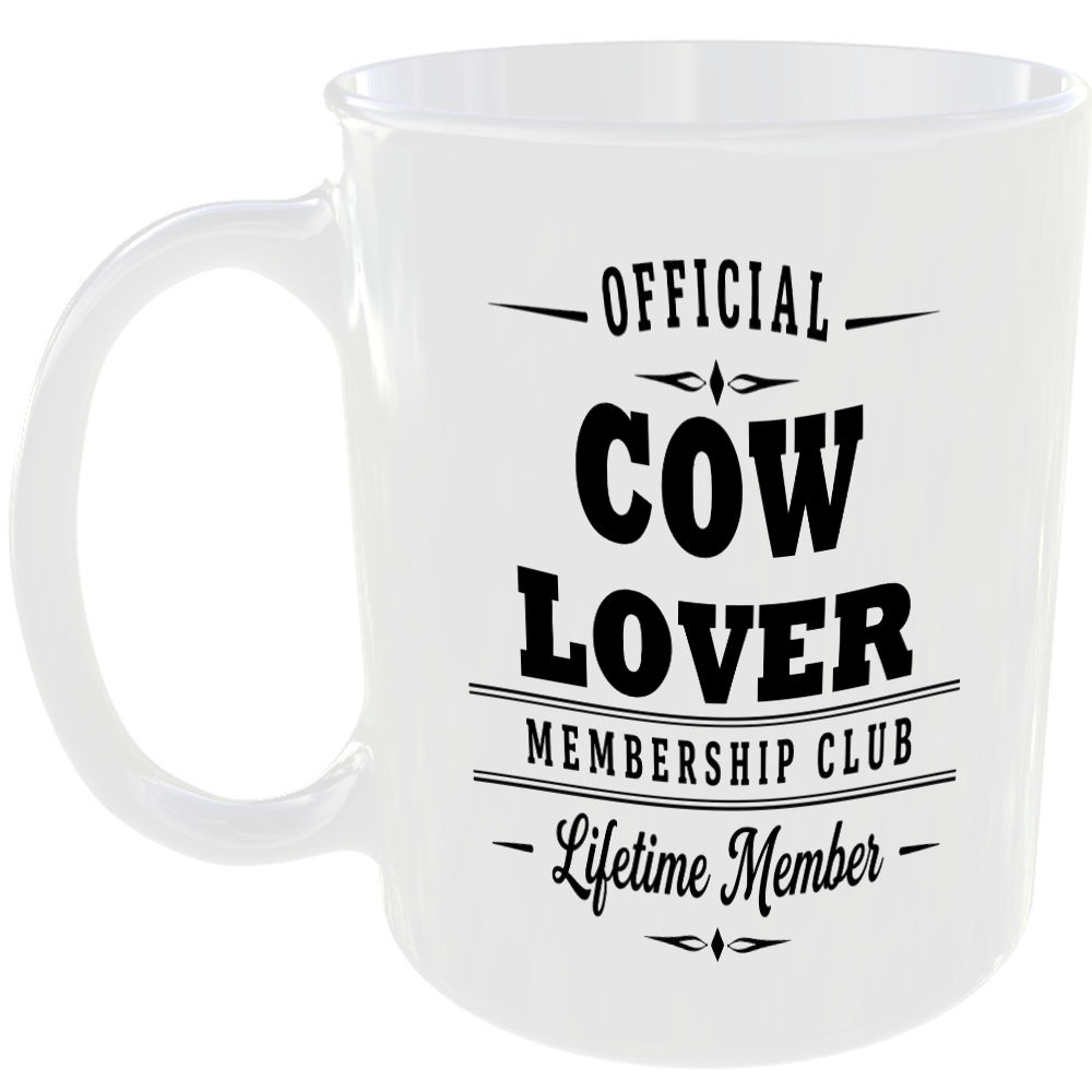 Official Cow Lover Membership Club Funny Ceramic Mug Countryside Nature Birthday