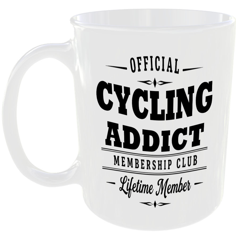 Official Cycling Addict Membership Club Funny Ceramic Mug Sport Player Fan Gift