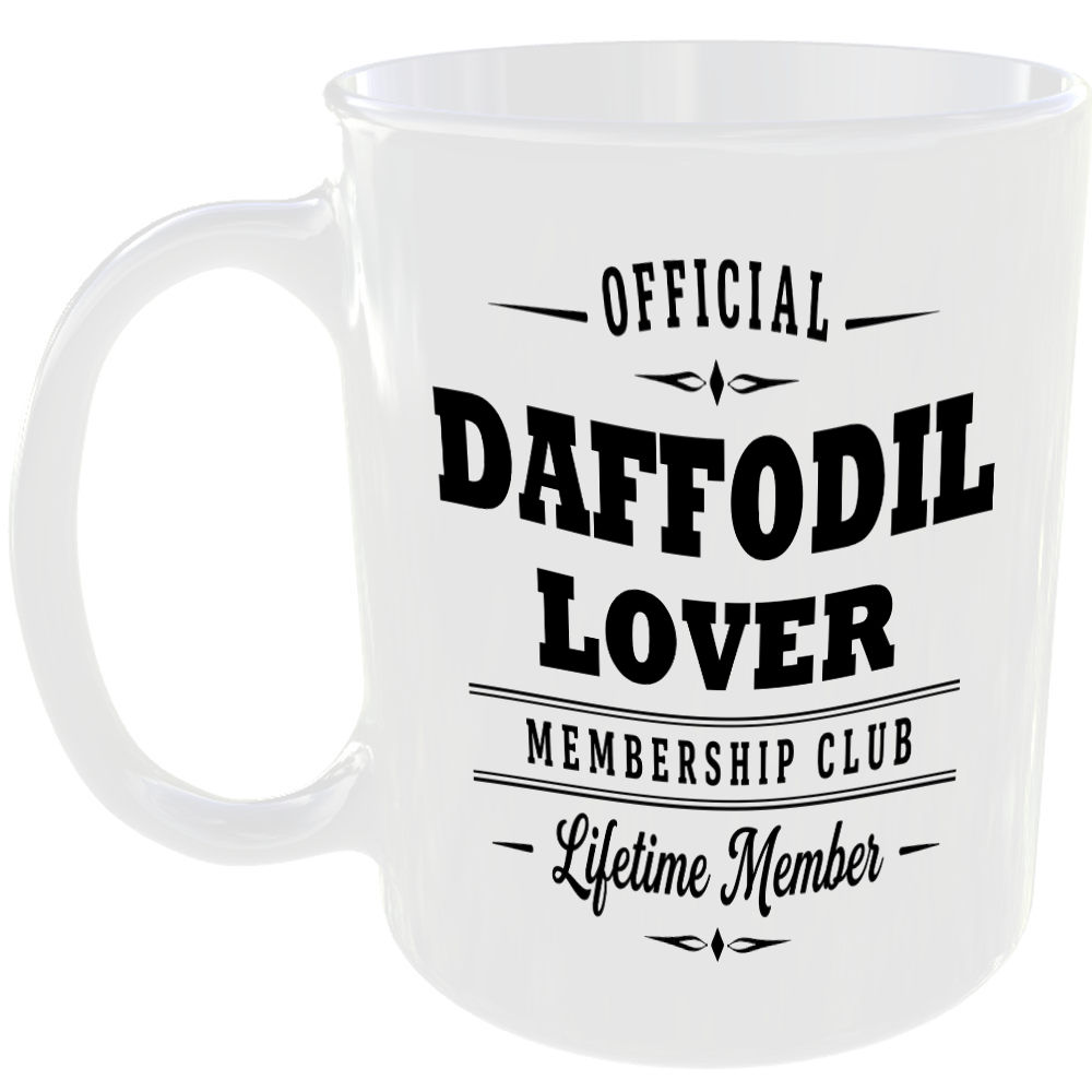 Official Daffodil Lover Membership Club Funny Ceramic Mug Garden Nature Hobby