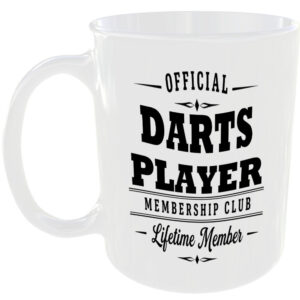 Official Darts Player Membership Club Funny Ceramic Mug Sport Fan Birthday Gift