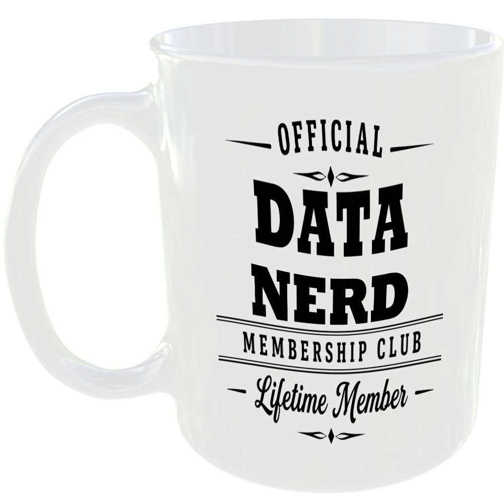 Official Data Nerd Membership Club Funny Ceramic Mug Tech Geek Office Birthday