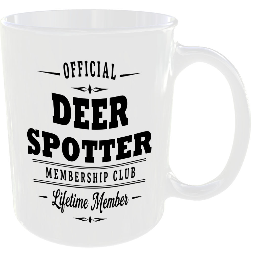 Official Deer Spotter Membership Club Funny Ceramic Mug Animal Lover Countryside - Image 2