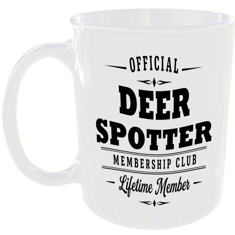 Official Deer Spotter Membership Club Funny Ceramic Mug Animal Lover Countryside