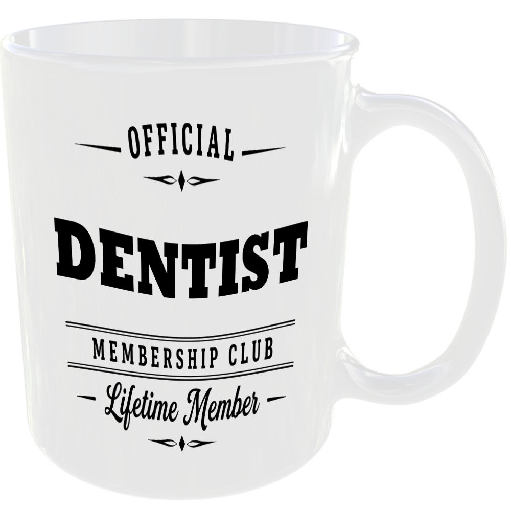 Official Dentist Membership Club Funny Ceramic Mug Work Career Colleague Gift - Image 2