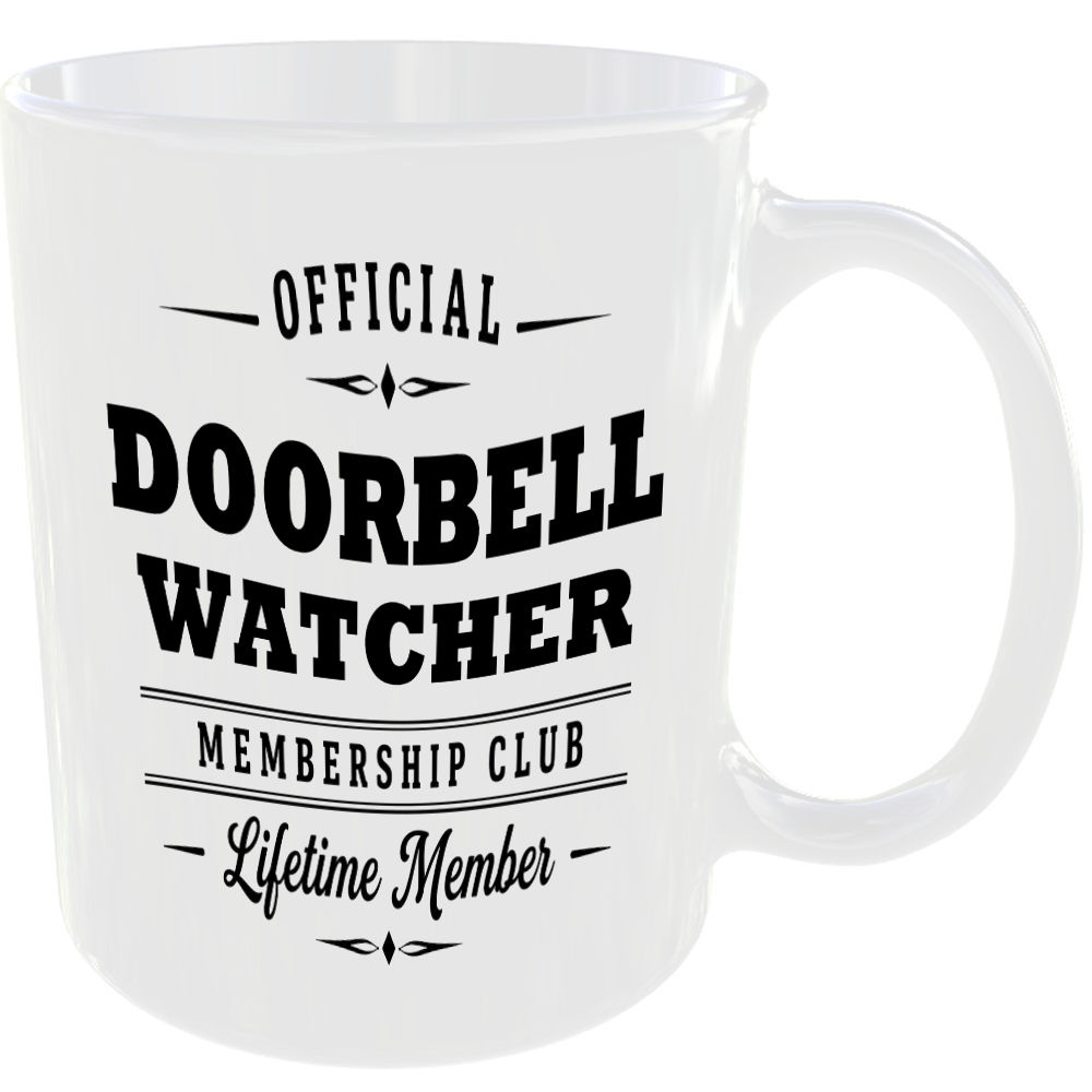 Official Doorbell Watcher Membership Club Funny Ceramic Mug Home Humour Novelty - Image 2