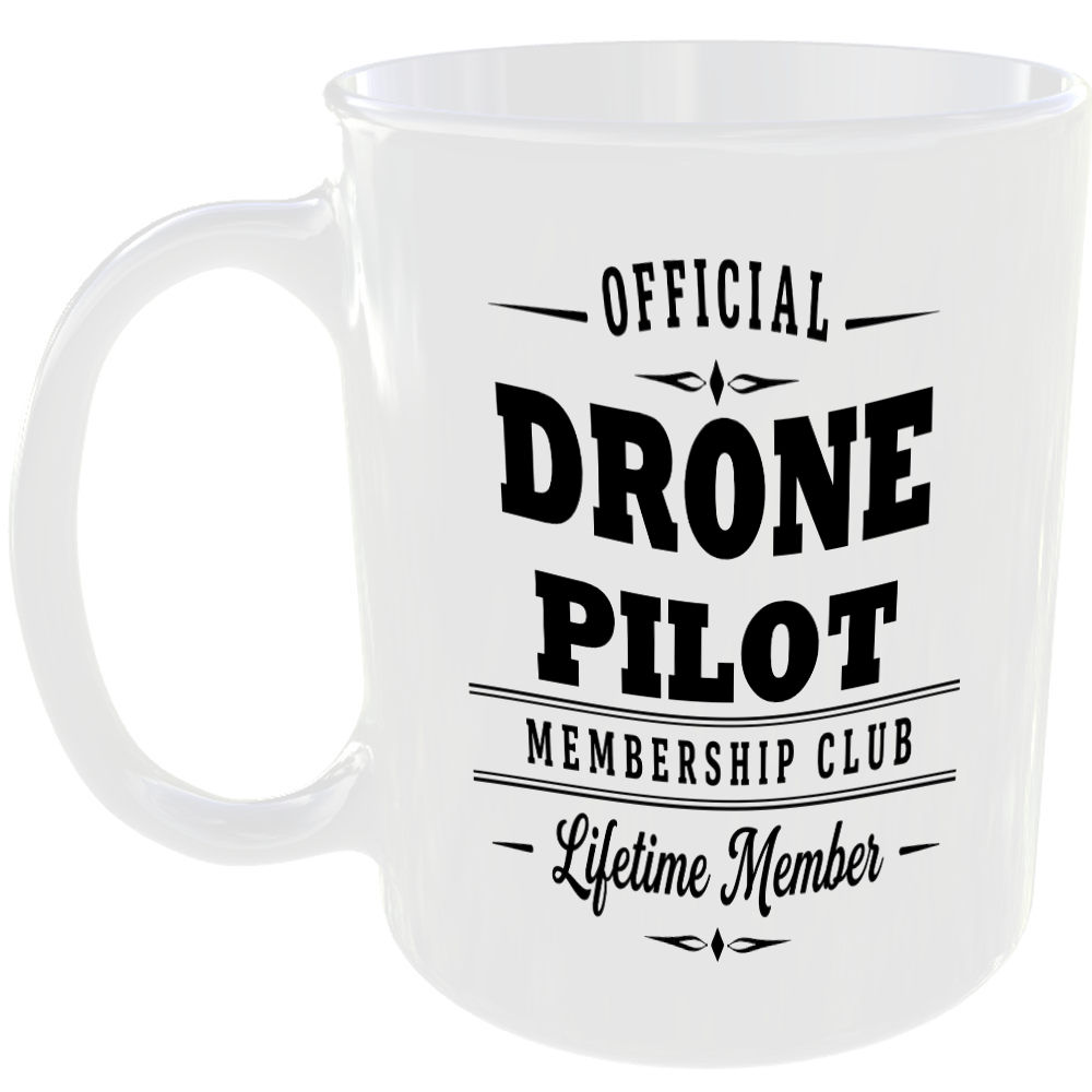 Official Drone Pilot Membership Club Funny Ceramic Mug Tech Geek Office Birthday