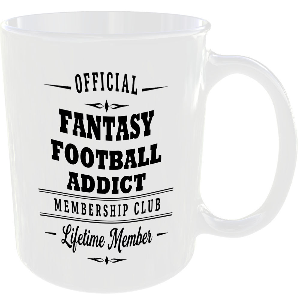 Official Fantasy Football Addict Membership Club Funny Ceramic Mug Sport Player - Image 2