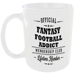 Official Fantasy Football Addict Membership Club Funny Ceramic Mug Sport Player