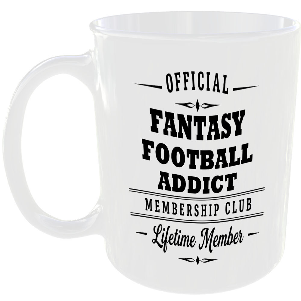 Official Fantasy Football Addict Membership Club Funny Ceramic Mug Sport Player