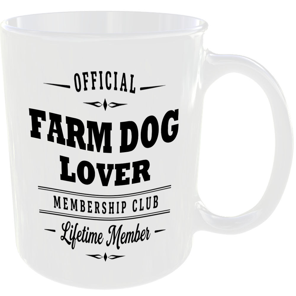 Official Farm Dog Lover Membership Club Funny Ceramic Mug Countryside Nature Tea - Image 2