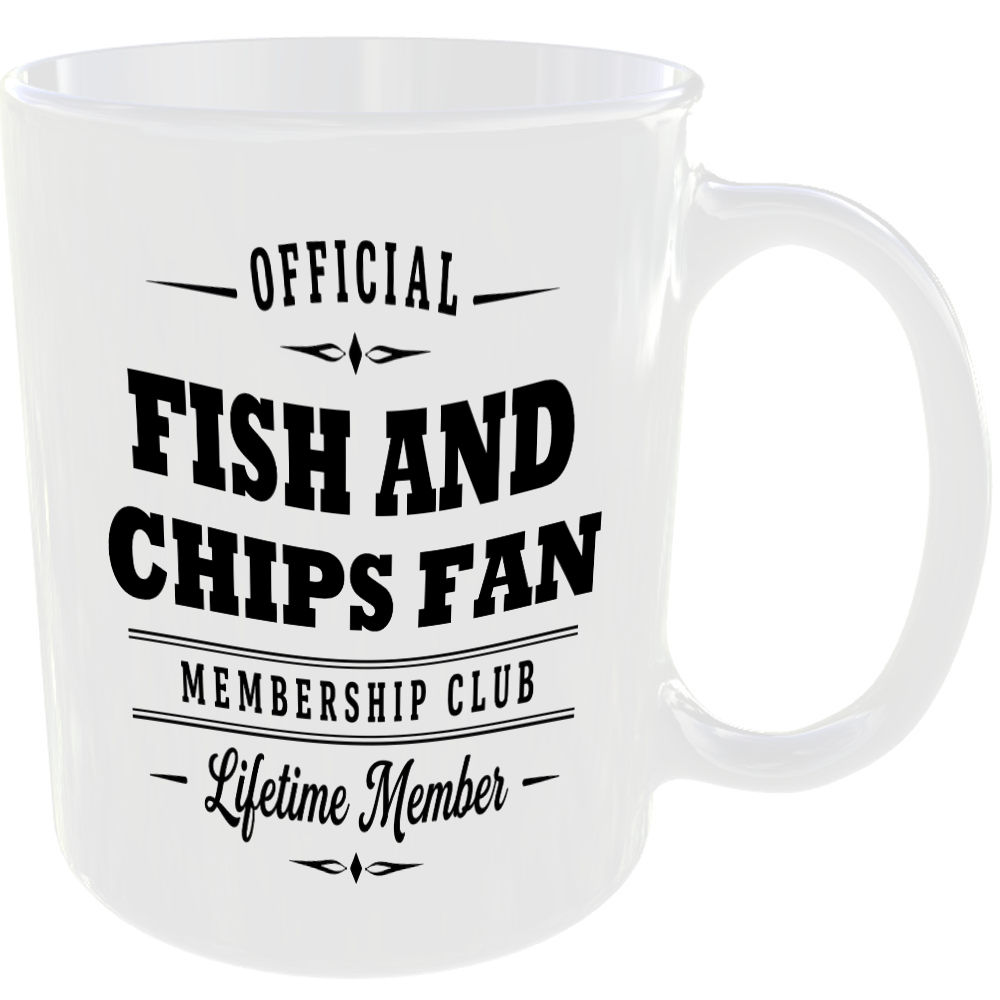 Official Fish And Chips Fan Membership Club Funny Ceramic Mug Foodie Kitchen Tea - Image 2