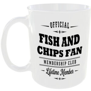 Official Fish And Chips Fan Membership Club Funny Ceramic Mug Foodie Kitchen Tea