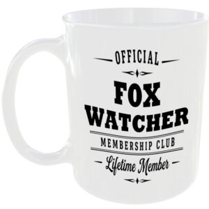 Official Fox Watcher Membership Club Funny Ceramic Mug Animal Lover Countryside