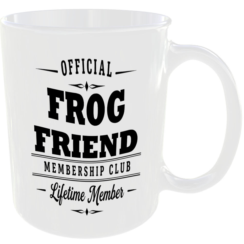 Official Frog Friend Membership Club Funny Ceramic Mug Garden Nature Hobby Gift - Image 2