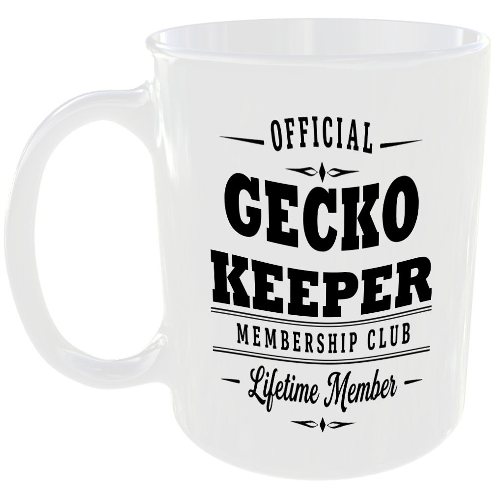 Official Gecko Keeper Membership Club Funny Ceramic Mug Animal Lover Countryside