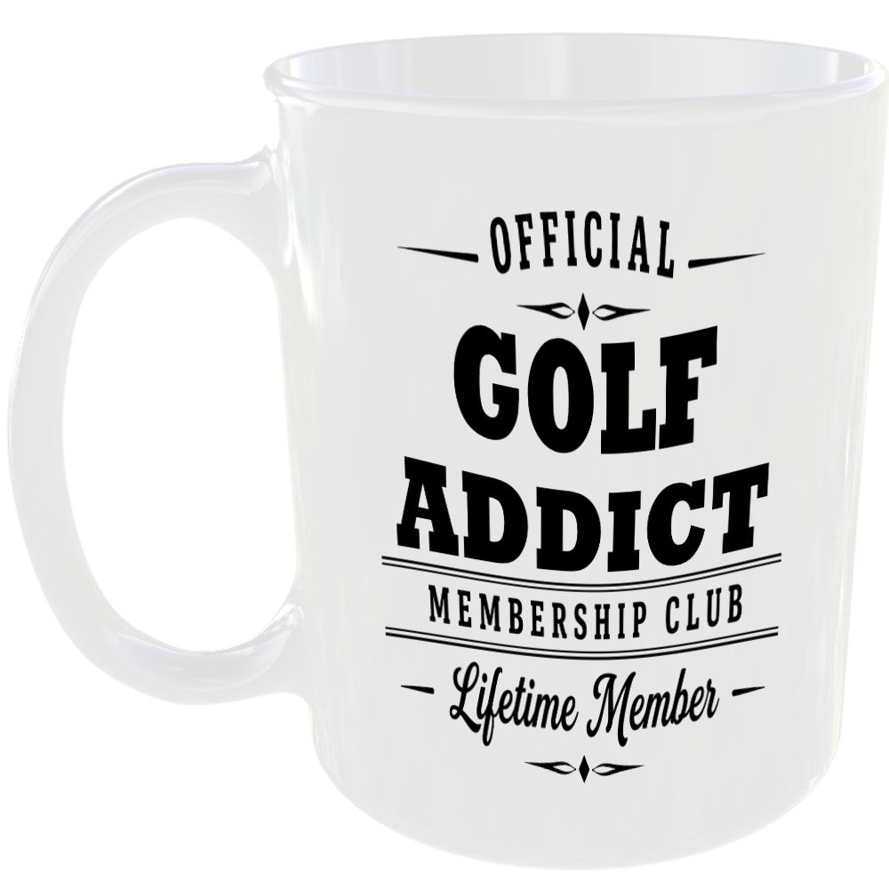 Official Golf Addict Membership Club Funny Ceramic Mug Sport Player Fan Birthday