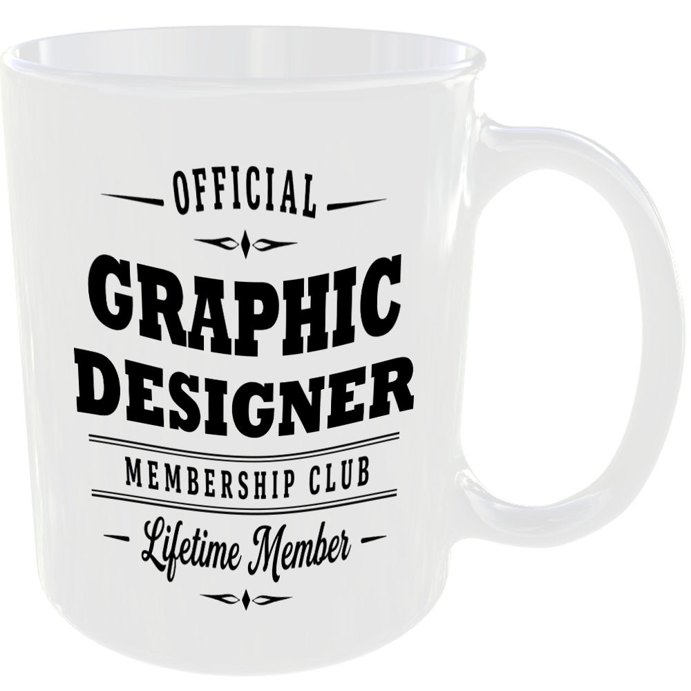 Official Graphic Designer Membership Club Funny Ceramic Mug Work Career Birthday - Image 2