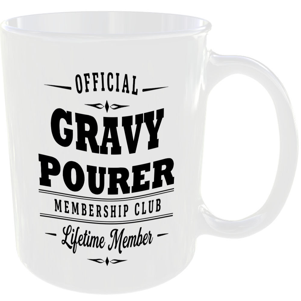 Official Gravy Pourer Membership Club Funny Ceramic Mug Foodie Kitchen Birthday - Image 2