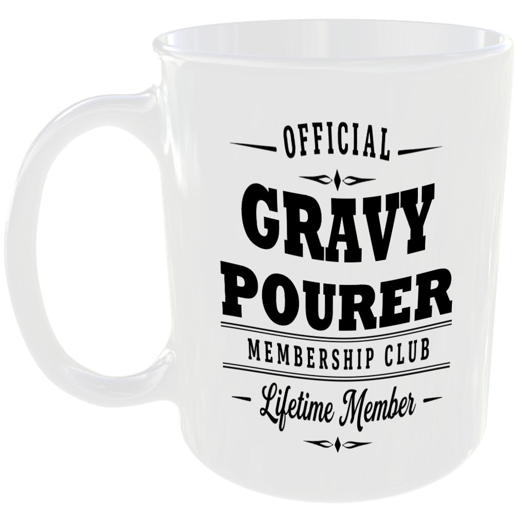Official Gravy Pourer Membership Club Funny Ceramic Mug Foodie Kitchen Birthday