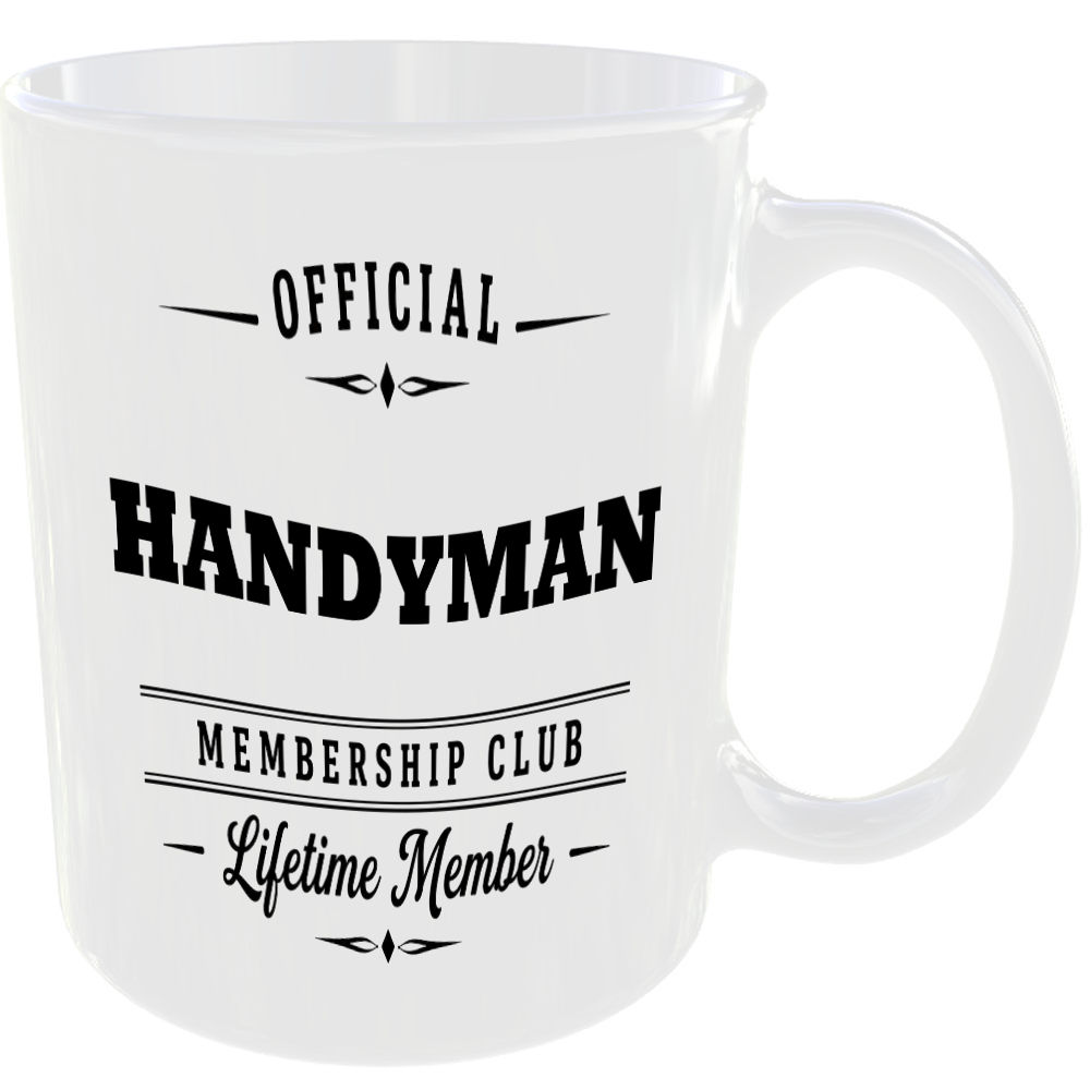Official Handyman Membership Club Funny Ceramic Mug Tradesman Work Tools Gift - Image 2