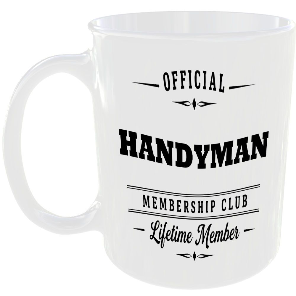 Official Handyman Membership Club Funny Ceramic Mug Tradesman Work Tools Gift