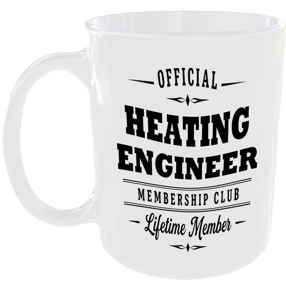 Official Heating Engineer Membership Club Funny Ceramic Mug Tradesman Work Tools