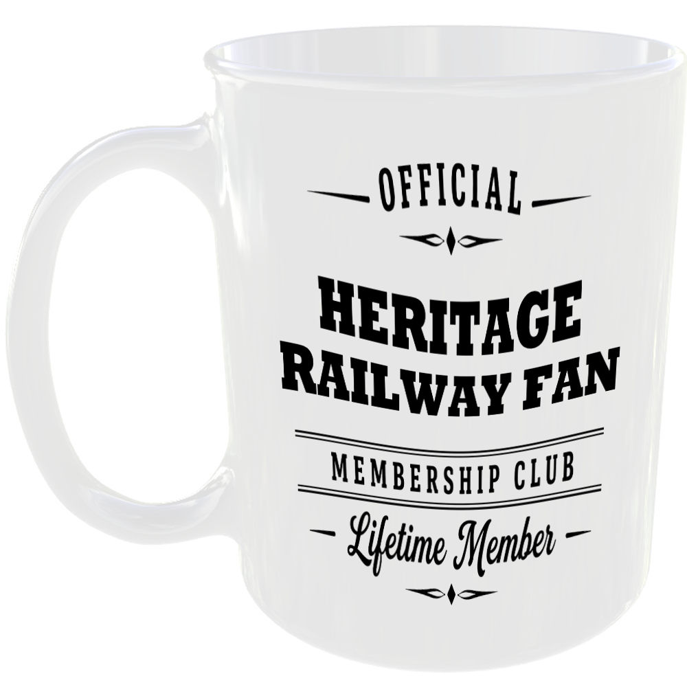 Official Heritage Railway Fan Membership Club Funny Ceramic Mug Retirement Gift