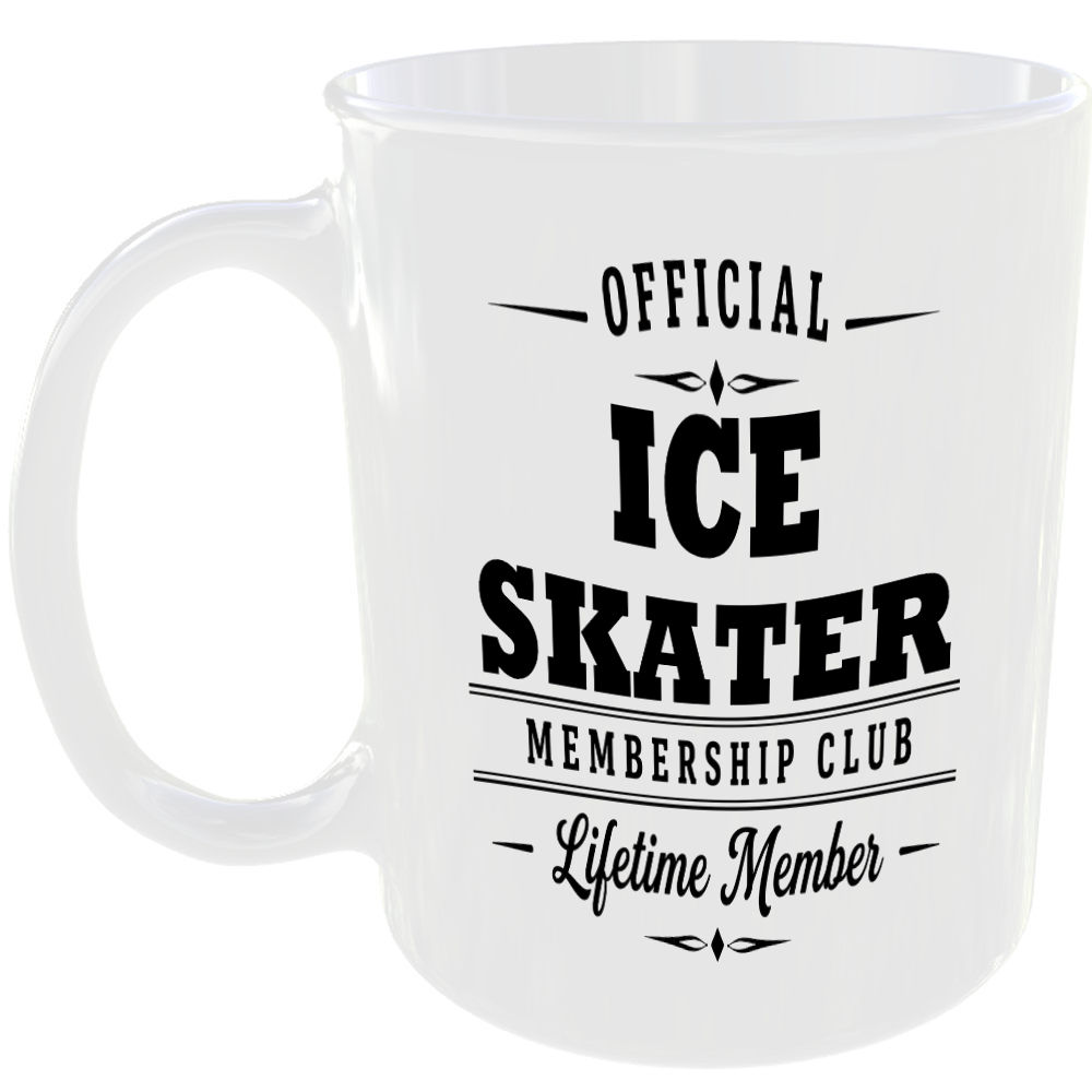 Official Ice Skater Membership Club Funny Ceramic Mug Sport Player Fan Birthday