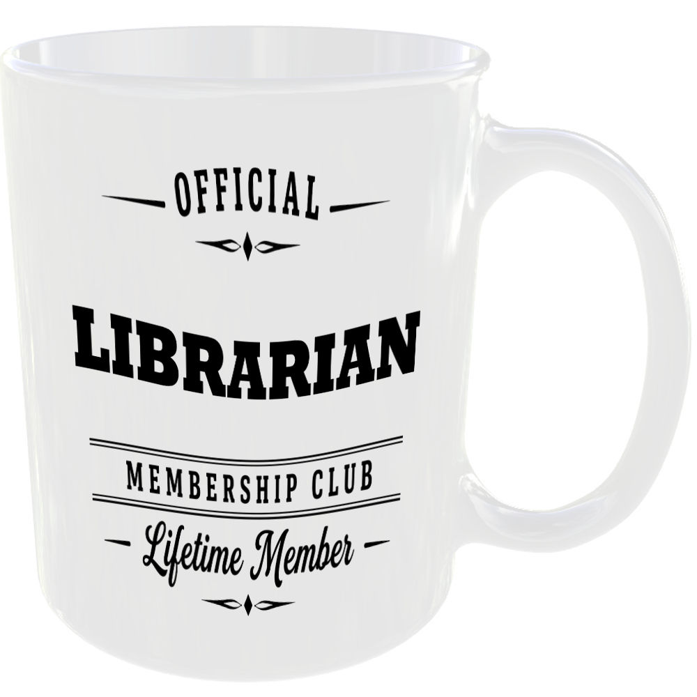 Official Librarian Membership Club Funny Ceramic Mug Work Career Colleague Gift - Image 2