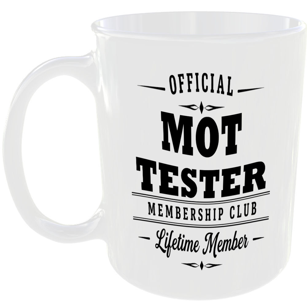 Official MOT Tester Membership Club Funny Ceramic Mug Tradesman Work Tools Gift