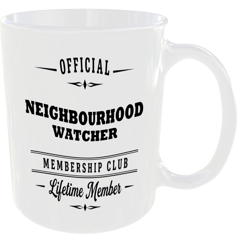 Official Neighbourhood Watcher Membership Club Funny Ceramic Mug Home Humour Tea - Image 2