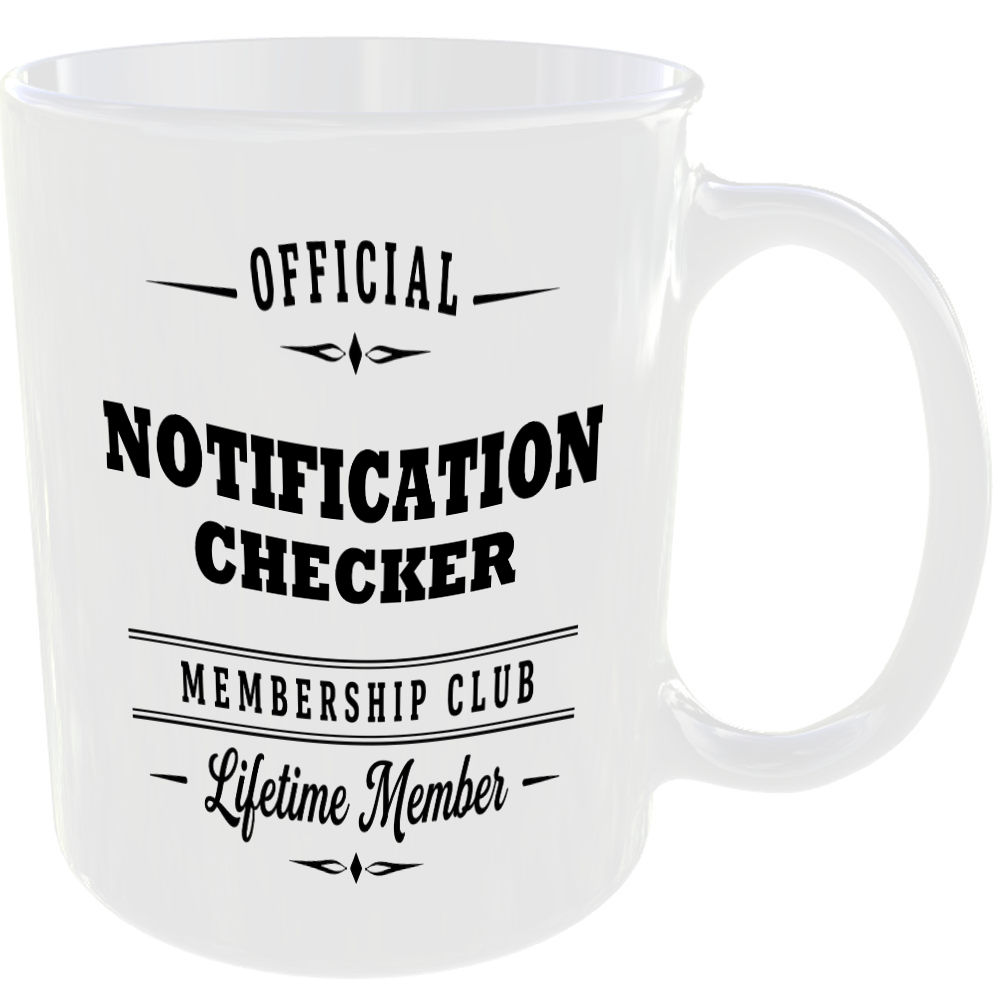 Official Notification Checker Membership Club Funny Ceramic Mug Tech Geek Office - Image 2