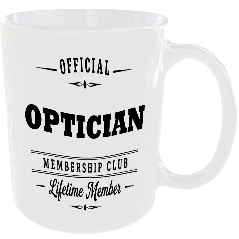 Official Optician Membership Club Funny Ceramic Mug Work Career Colleague Gift - Image 2