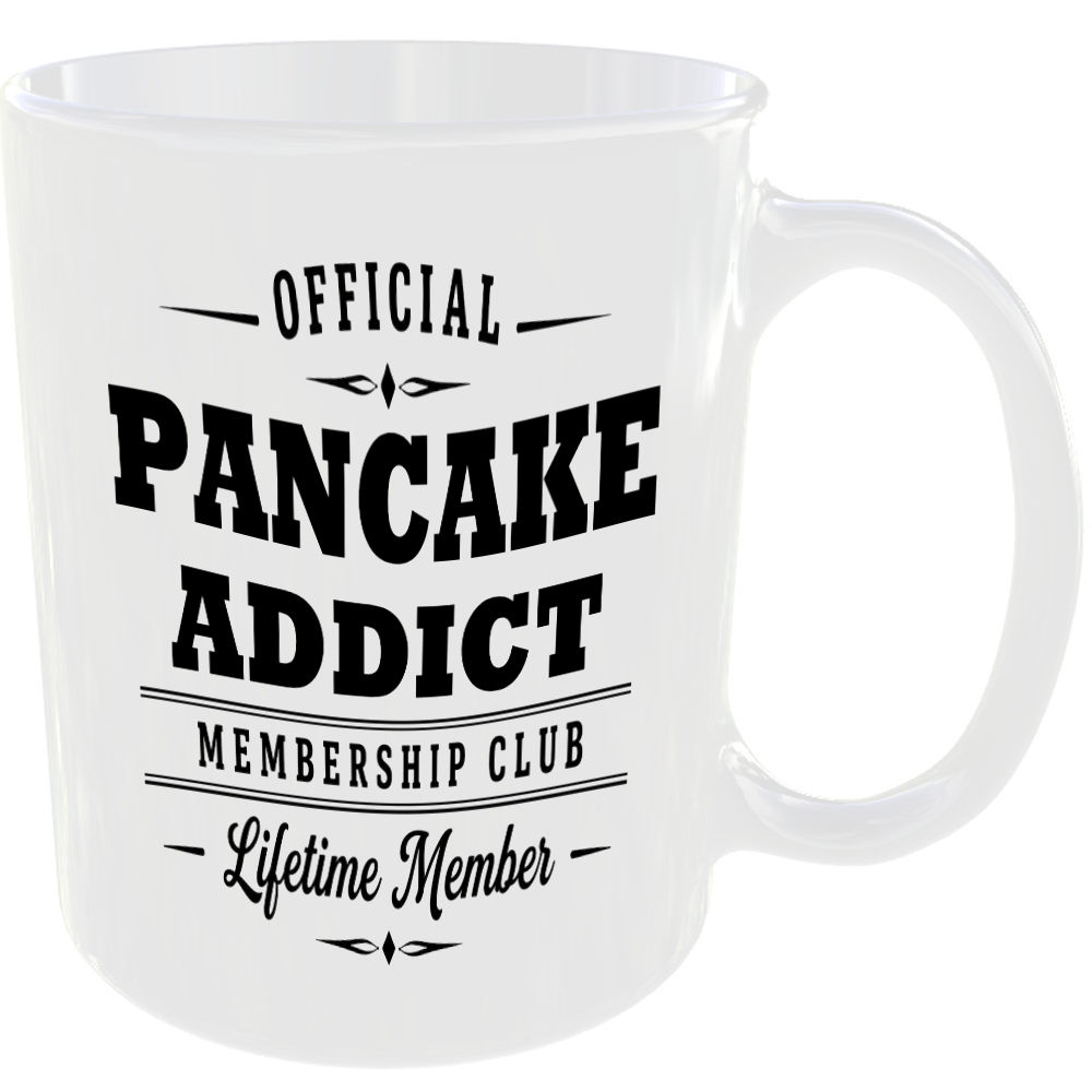 Official Pancake Addict Membership Club Funny Ceramic Mug Foodie Kitchen Present - Image 2