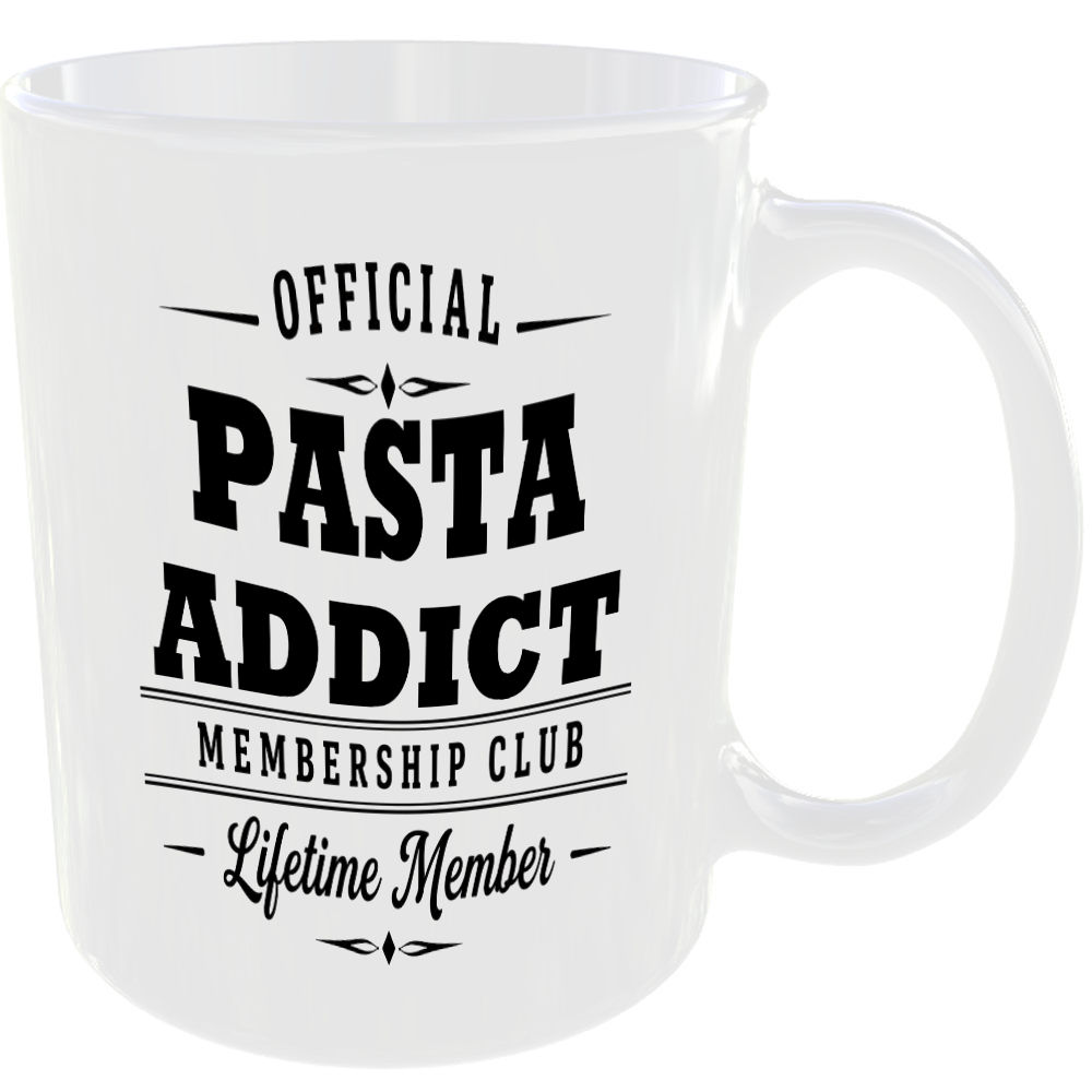 Official Pasta Addict Membership Club Funny Ceramic Mug Foodie Kitchen Birthday - Image 2