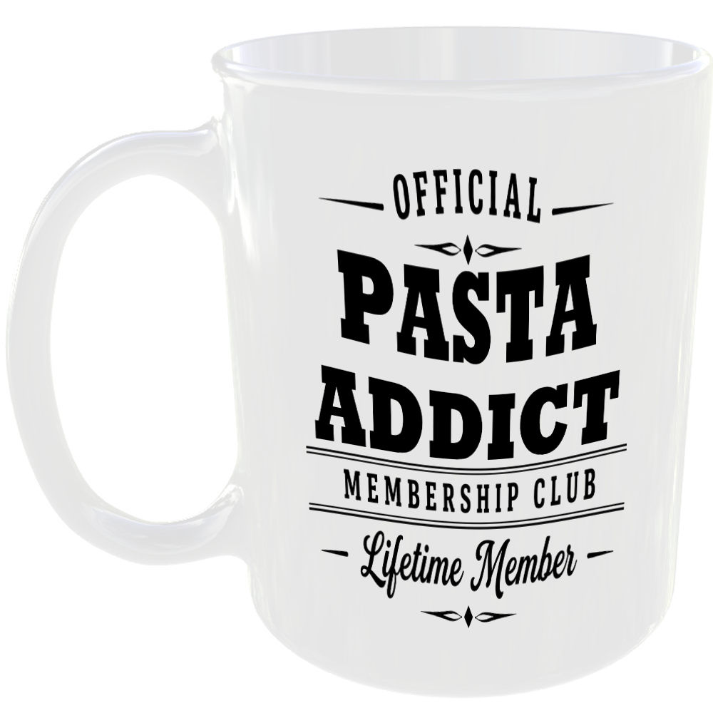 Official Pasta Addict Membership Club Funny Ceramic Mug Foodie Kitchen Birthday
