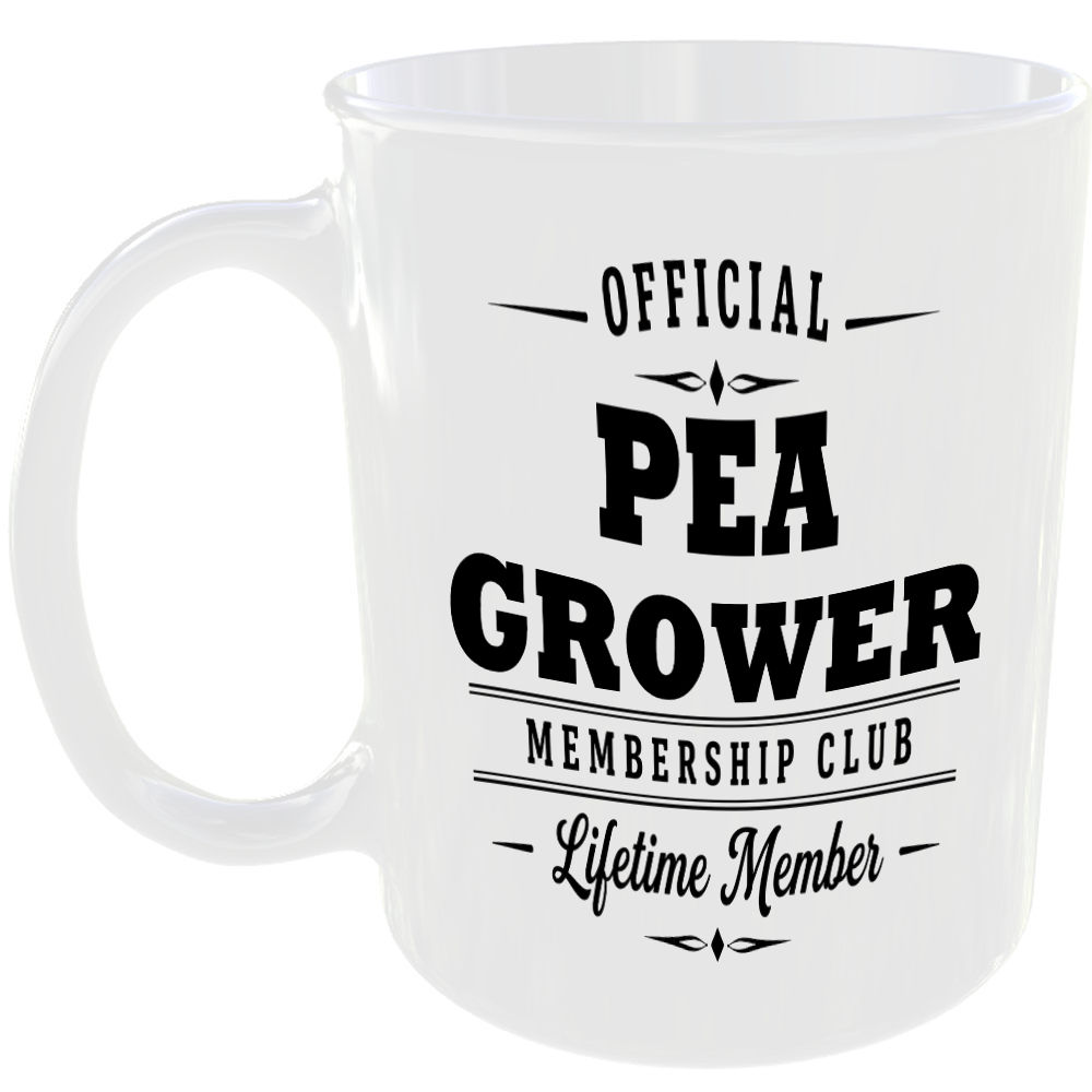 Official Pea Grower Membership Club Funny Ceramic Mug Garden Nature Hobby Gift