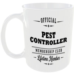 Official Pest Controller Membership Club Funny Ceramic Mug Tradesman Work Tools