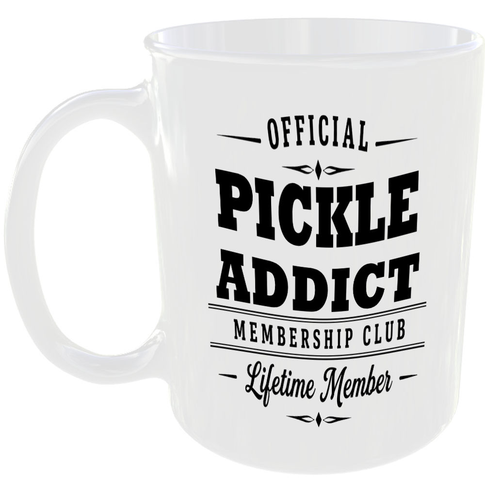 Official Pickle Addict Membership Club Funny Ceramic Mug Foodie Kitchen Birthday