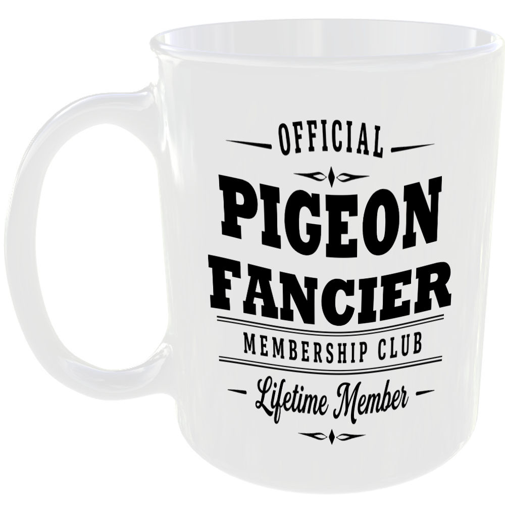 Official Pigeon Fancier Membership Club Funny Ceramic Mug Animal Lover Nature
