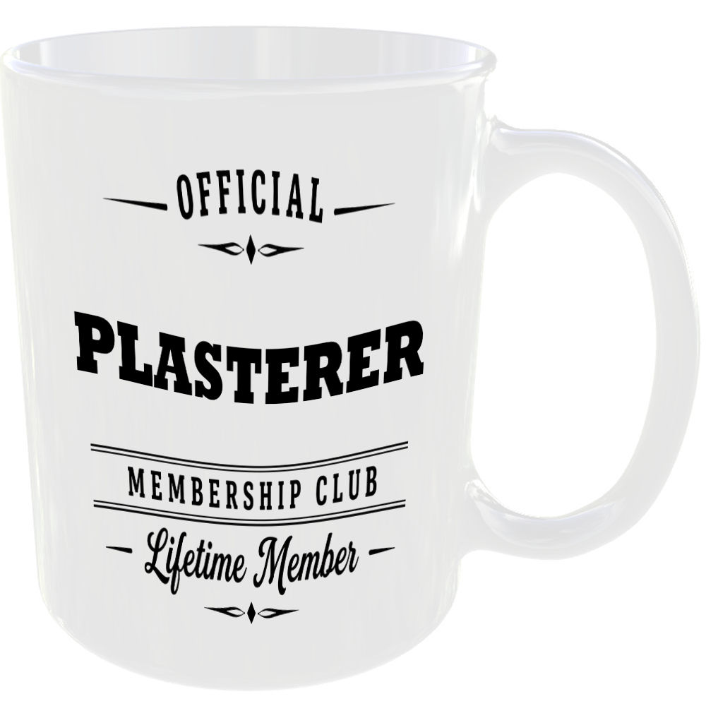 Official Plasterer Membership Club Funny Ceramic Mug Tradesman Work Tools Gift - Image 2