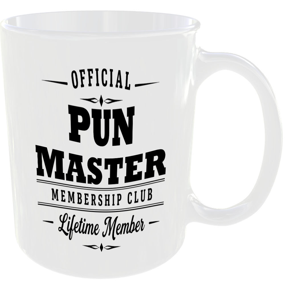 Official Pun Master Membership Club Funny Ceramic Mug Banter Cheeky Novelty Gift - Image 2