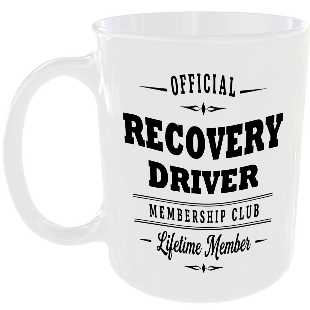 Official Recovery Driver Membership Club Funny Ceramic Mug Tradesman Work Tools