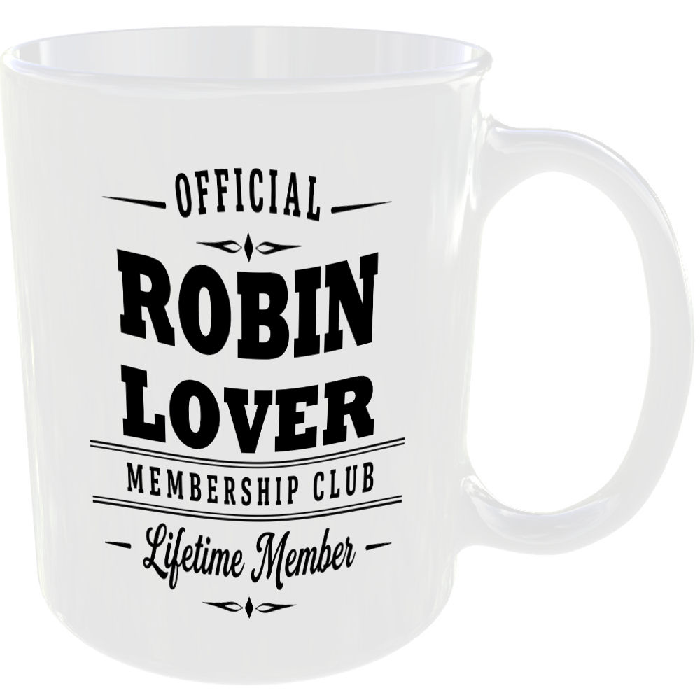 Official Robin Lover Membership Club Funny Ceramic Mug Countryside Nature Gift - Image 2