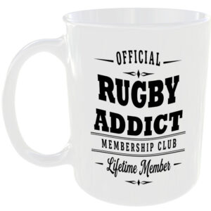Official Rugby Addict Membership Club Funny Ceramic Mug Sport Player Fan Gift