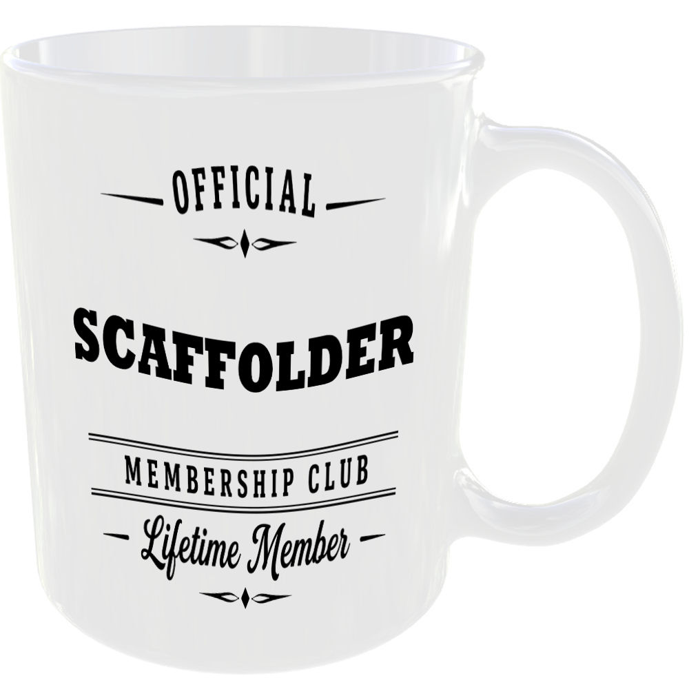 Official Scaffolder Membership Club Funny Ceramic Mug Tradesman Work Tools Gift - Image 2